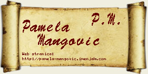 Pamela Mangović vizit kartica